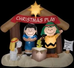 Morris Airblown Peanut Nativity Scene