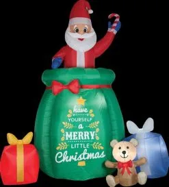 Morris Animated Airblown Popup Santa