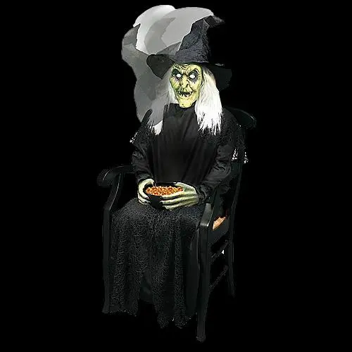 Morris Animated Sitting Witch Halloween Prop 3 Morris Animated Sitting Witch Halloween Prop