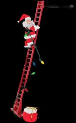 Morris "Climbing Santa" Animated Christmas Decoration