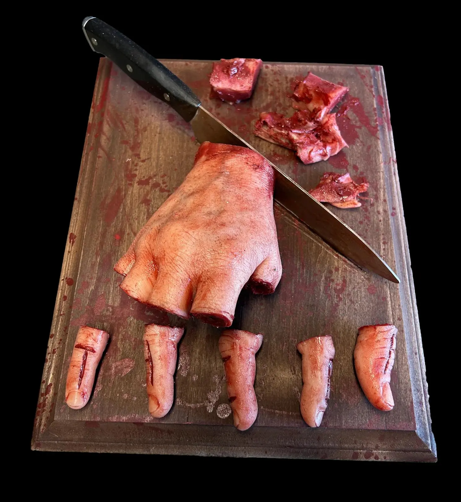 SpellBound FX And Art "Cutting Board With Magnetic Fingers" Human Body Part Halloween Prop 4 SpellBound FX And Art "Cutting Board With Magnetic Fingers" Human Body Part Halloween Prop - Image 2