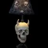 Skeletons And More "Desk Lamp With Devil Skull And Bone Shade" Haunted House Lighting