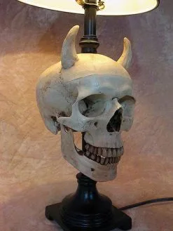 Skeletons And More "Desk Lamp With Devil Skull And Bone Shade" Haunted House Lighting 8 Skeletons And More "Desk Lamp With Devil Skull And Bone Shade" Haunted House Lighting -Costume Types Shop desk lamp with devil skull and bone shade haunted house lighting 23613370305