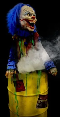 Dead Farm Productions Evil Clown Barrel Fright Scare Animatronic