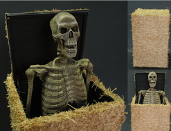 DC PROPS "Hay Bale Popper" Skeleton Halloween Animatronic
