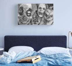 The Horror Dome Horror Faces Canvas Print -Costume Types Shop horror faces canvas print 29934383628336