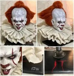 LB 3D Designs "Pennywise IT" Collector's Bust Halloween Decoration - Limited Run Of 30 Units -Costume Types Shop pennywise it collector s bust halloween decoration limited run of 30 units 2317521748001