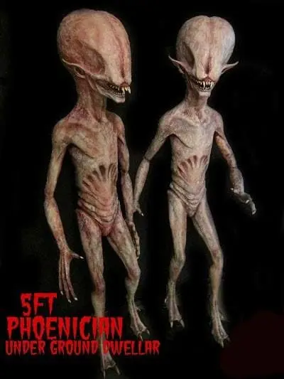 Midnight Studios "Phoenician Alien" Professional Halloween Prop - 5 Feet Tall 3 Midnight Studios "Phoenician Alien" Professional Halloween Prop - 5 Feet Tall