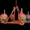 Buckeys Boneyard "Skull/Femur Bone Chandelier" Haunted House Lighting -Costume Types Shop skull femur bone chandelier haunted house lighting 14320988586032