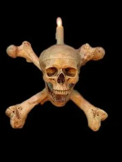 Skeletons And More "Skull/Femur Bone Wall Sconce" Haunted House Lighting