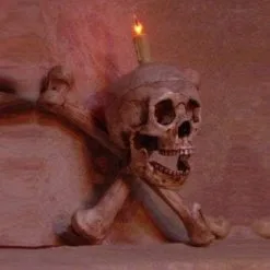 Skeletons And More "Skull/Femur Bone Wall Sconce" Haunted House Lighting -Costume Types Shop skull femur bone wall sconce haunted house lighting 8721168193