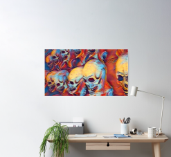 The Horror Dome Skull Poster -Costume Types Shop skull poster 29931462098992