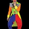Morris "Spanky Stripes Clown" Costume (Adult L) 1 Morris "Spanky Stripes Clown" Costume (Adult L) -Costume Types Shop spanky stripes clown value halloween costume adult l 14203801370672
