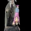 Morris "Stew Brewing Witch With Kid And Fog" Electric Animated Halloween Prop -Costume Types Shop stew brewing witch with kid and fog electric animated halloween prop 28663663951920