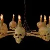 Skeletons And More "Wagon Wheel Skull Chandelier" Haunted House Lighting -Costume Types Shop wagon wheel skull chandelier haunted house lighting 14357496889392