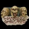 Morris "Zombie Wall Plaque - 3 Faced" Hanging Halloween Decoration -Costume Types Shop zombie wall plaque 3 faced hanging halloween decoration 28731907833904